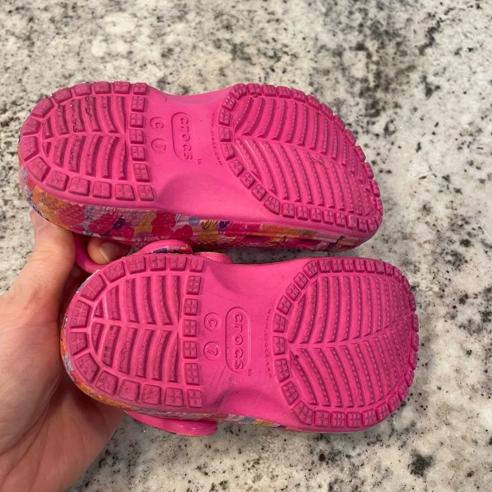 CROCS Kids Water Shoes - Pink and Orange - Picture 6 of 6